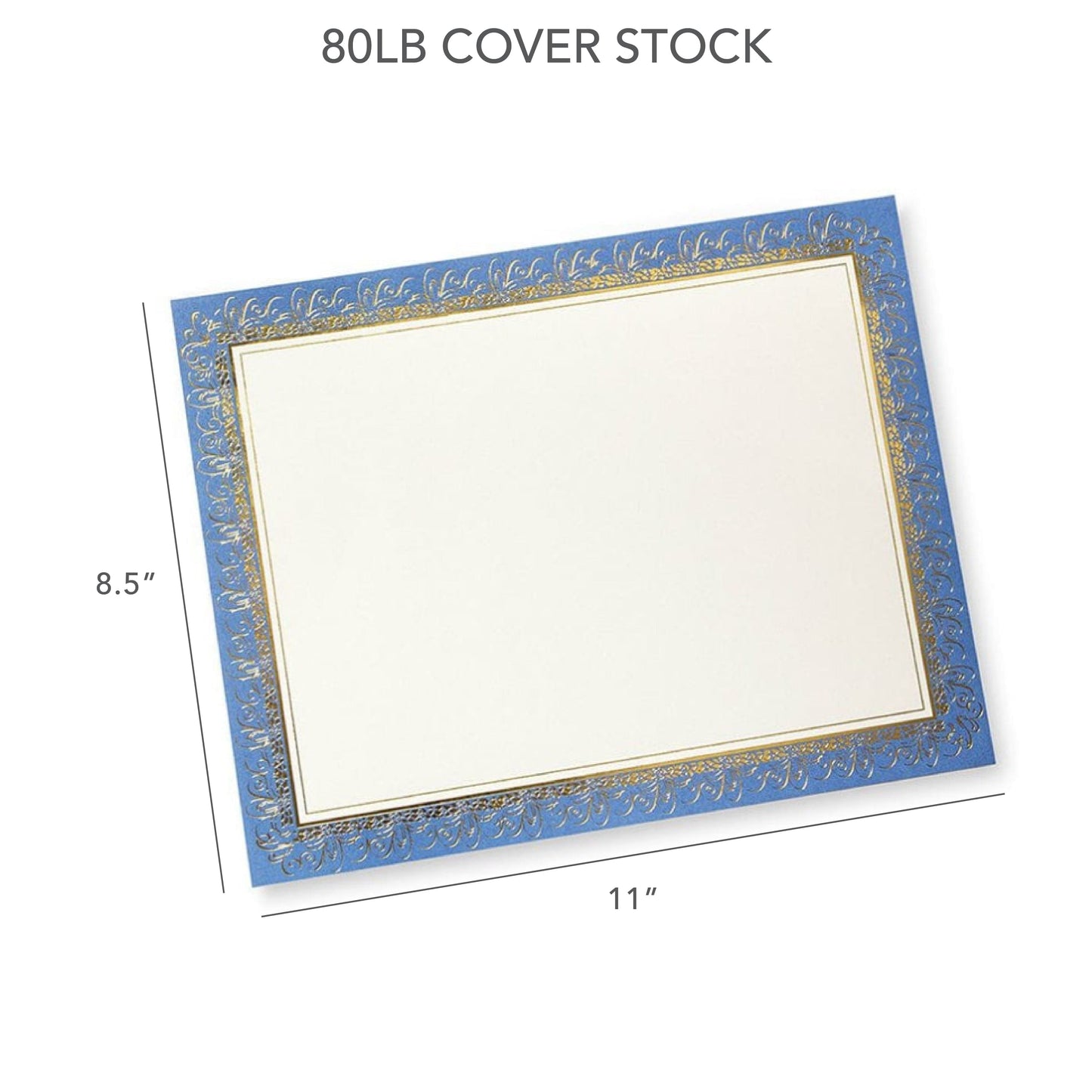 Blue & Gold Foil Certificate Paper - 15 Count Gartner Studios Certificate Paper 36001-S