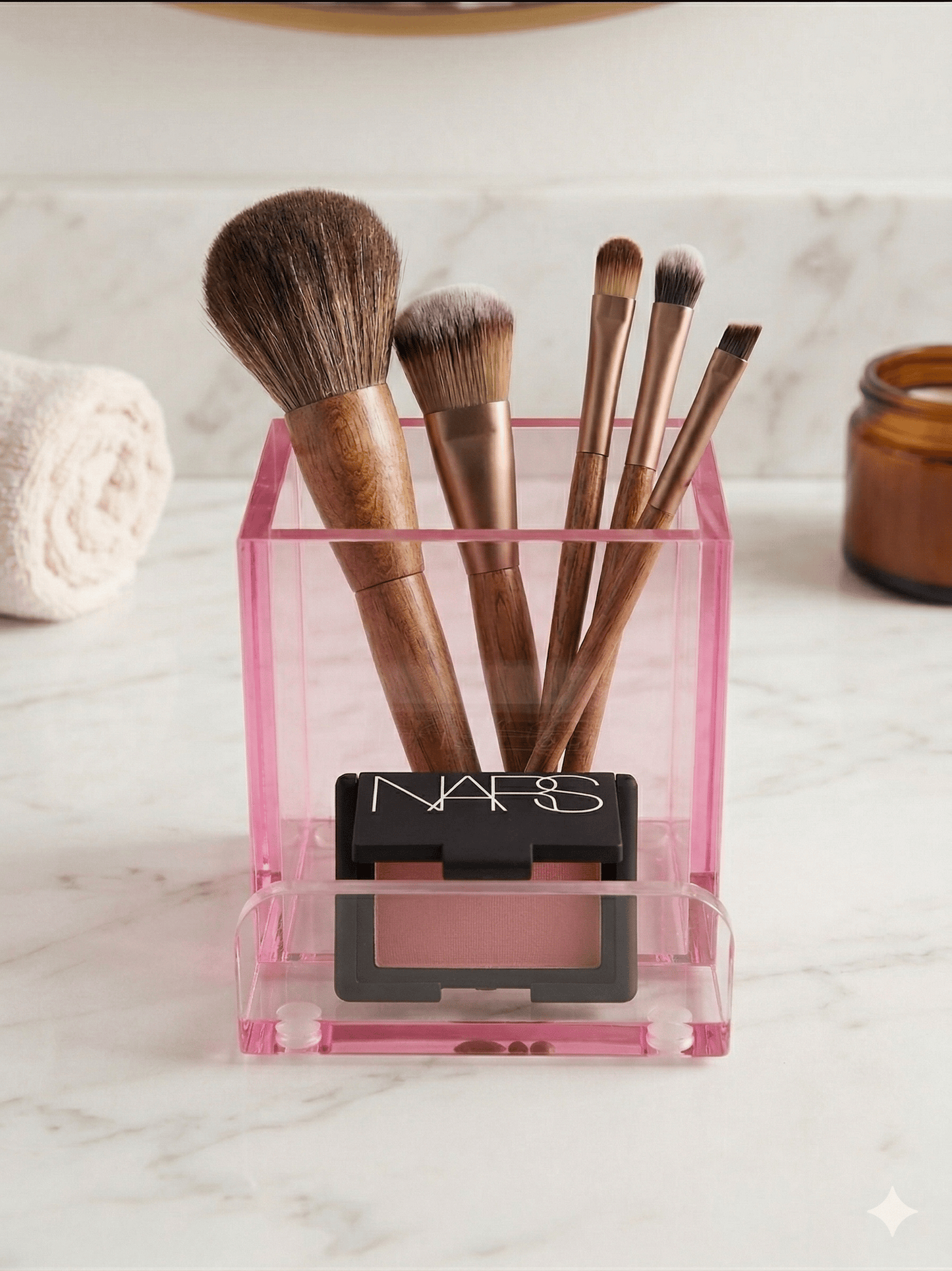 Gartner Studios Blush Acrylic Pencil Cup: Desk Storage or Makeup Holder Gartner Studios Organizer 97433