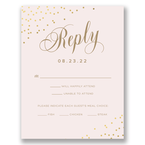 Always and Forever Foil Wedding Response Card Blush Gartner Studios Response Cards 10957