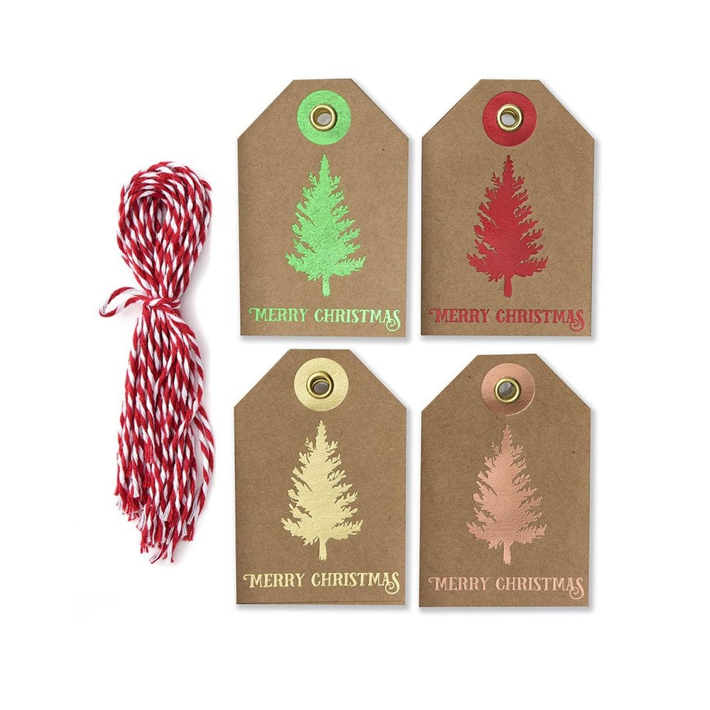 Assorted Foil Trees Holiday Tags & String Gartner Studios Gift Tags 37364