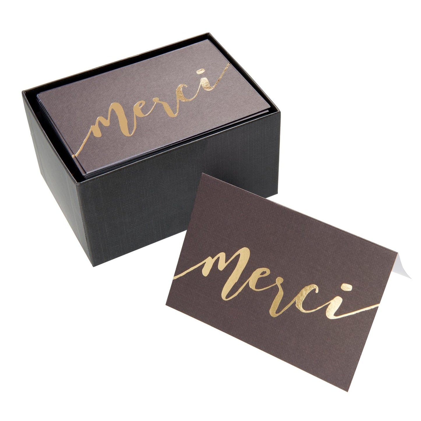 Black Linen Merci Cards - Set of 50 Gartner Studios Cards - Thank You 94933