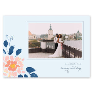 Blooming Aster Wedding Thank You Baby Blue Gartner Studios Cards - Thank You 11201