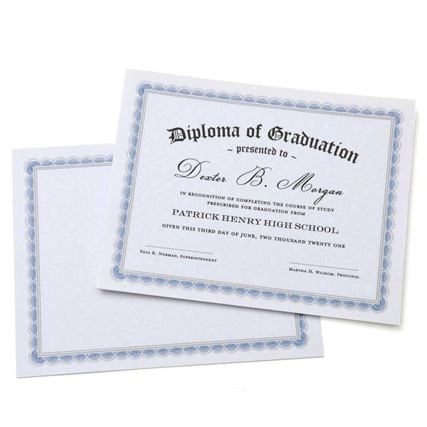 Blue Value Certificate - 100 Count [DP961033] : Designer Papers, decorative printer paper, Printable Paper