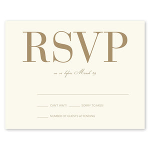 Bold Ampersand Wedding Response Card Ivory Gartner Studios Response Cards 97205