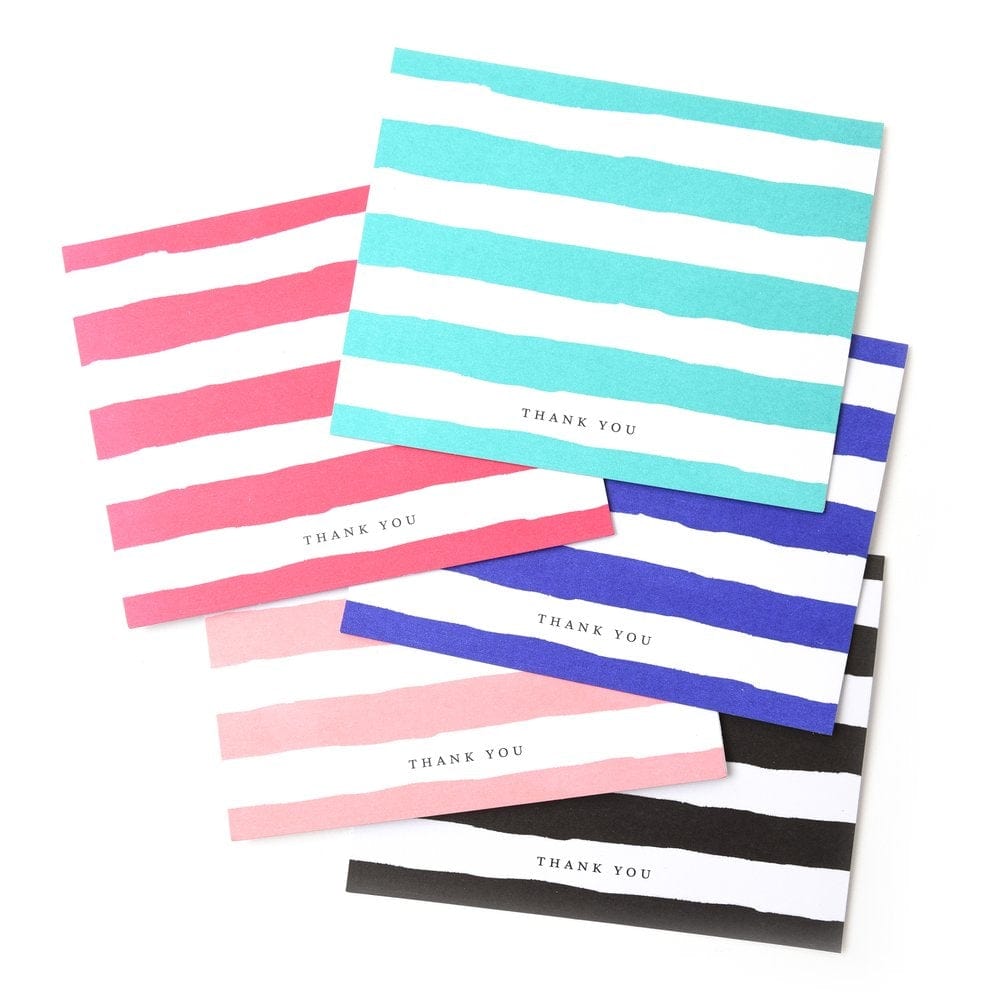 Bright Painterly Stripes Thank You Card Set Gartner Studios Cards - Thank You 33321