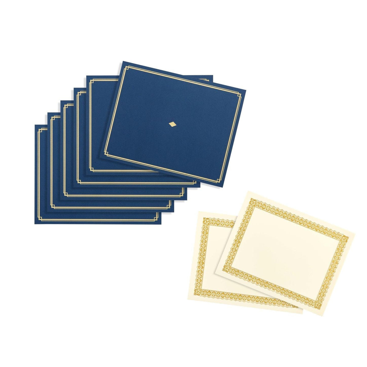 Certificates, Holders + Seals Bundle - Navy &amp; Gold Gartner Studios Certificate Holder 97436