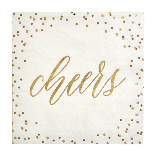 Cheers Cocktail Napkins - 40 Count Roobee Napkins 91674