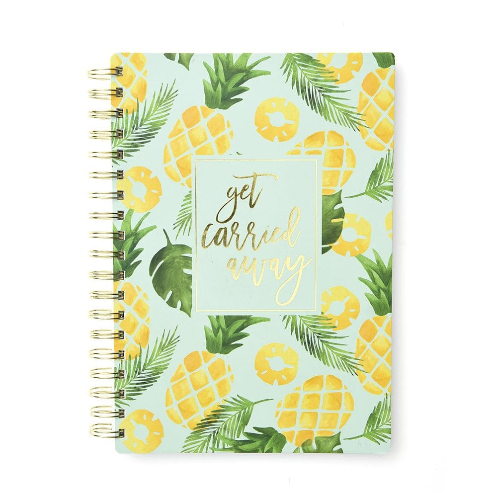 &#39;Get Carried Away&#39; Gold Foil &amp; Pineapple Notebook Gartner Studios Notebooks 25412