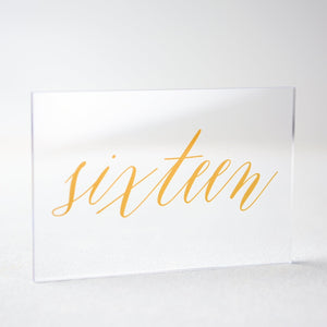 Gold Acrylic Table Numbers Number 16 Gartner Studios Table Numbers 43298