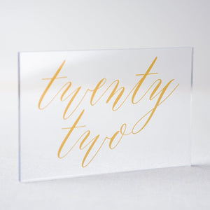 Gold Acrylic Table Numbers Number 22 Gartner Studios Table Numbers 43304