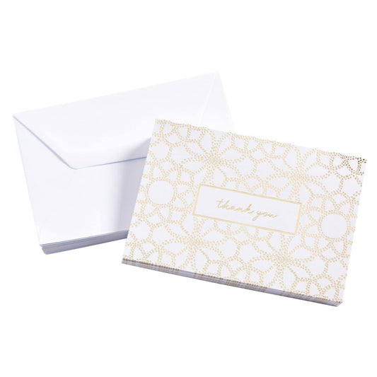 Gold Floral Thank You Cards - 20 Count Gartner Studios Note Cards 94140