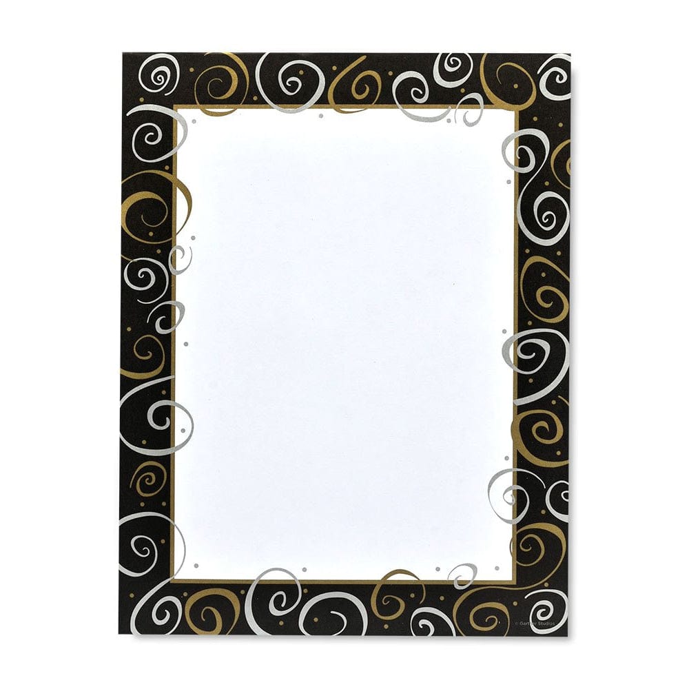 Gold & Silver Swirls Stationery Paper - 100 Count Gartner Studios Stationery Paper 70463
