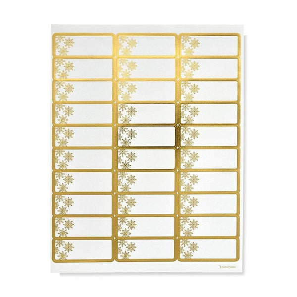 Holiday Letterhead - Gold Snowflakes - (Shimmer Paper)