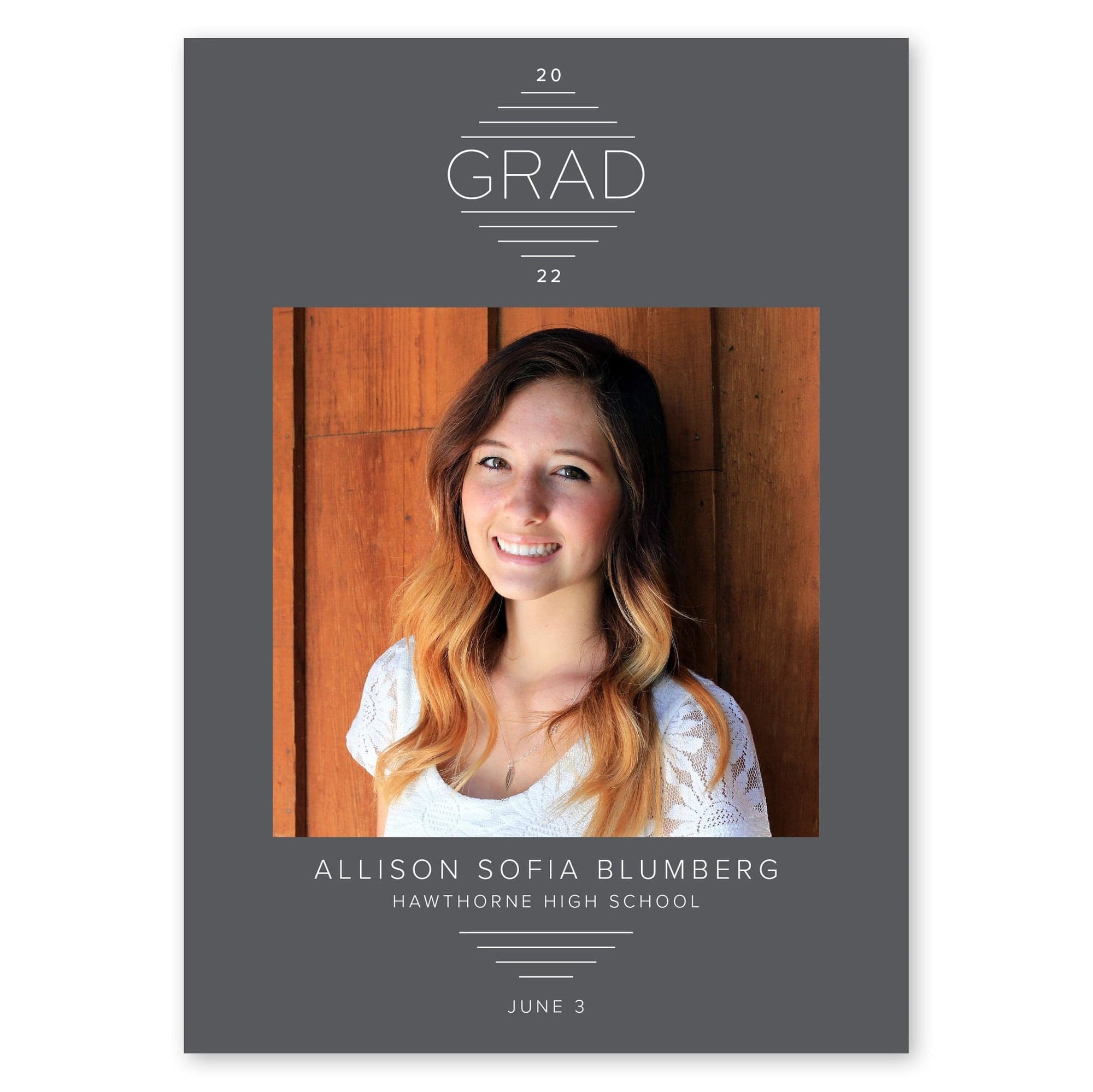 Graduate Lines Graduation Announcement Charcoal Gartner Studios Graduation Announcement 97695