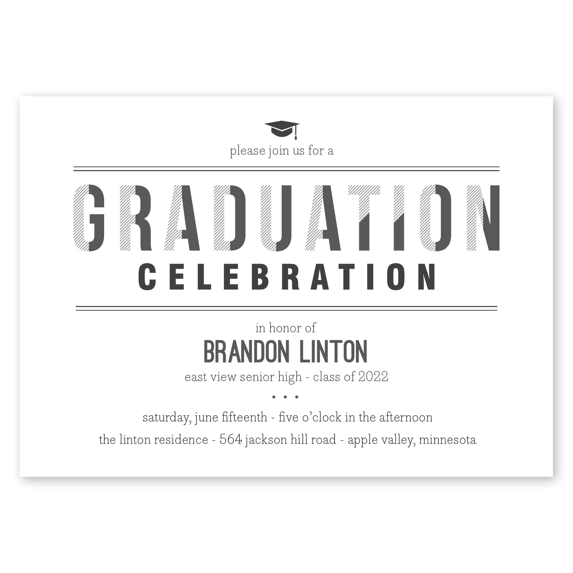Graduation Celebration Announcement Gray Gartner Studios Graduation Announcement 97665