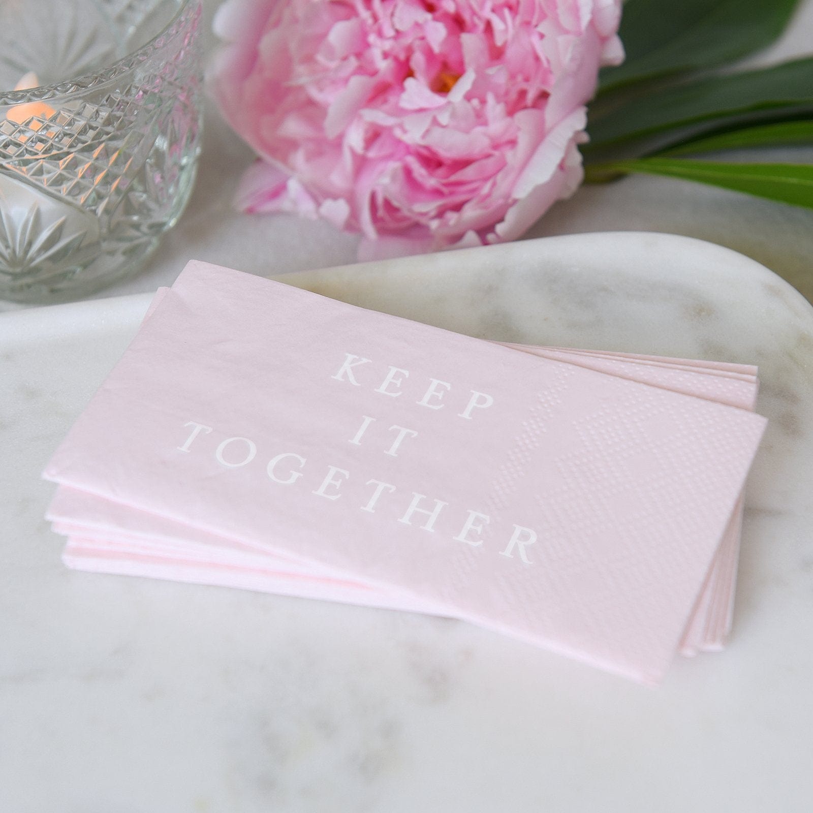 'Keep it Together' Blush Mini Tissues - 10 Count Gartner Studios Tissues 38198