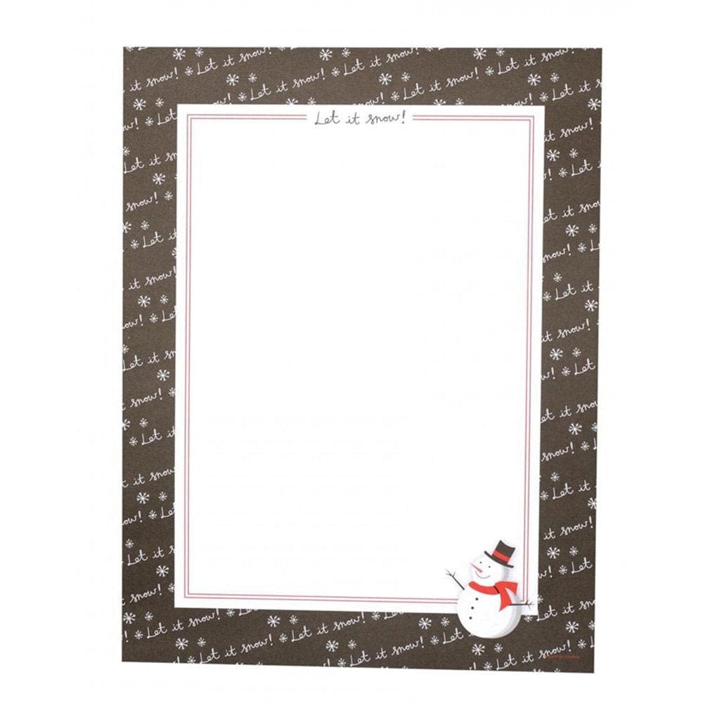 Let It Snow Chalk Stationery- 80 Count Gartner Studios Stationery Paper 22649