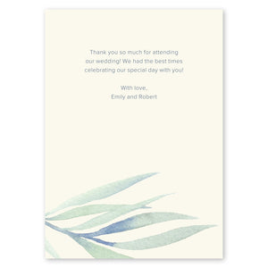 Lyrical Leaves Wedding Thank You Gartner Studios Cards - Thank You