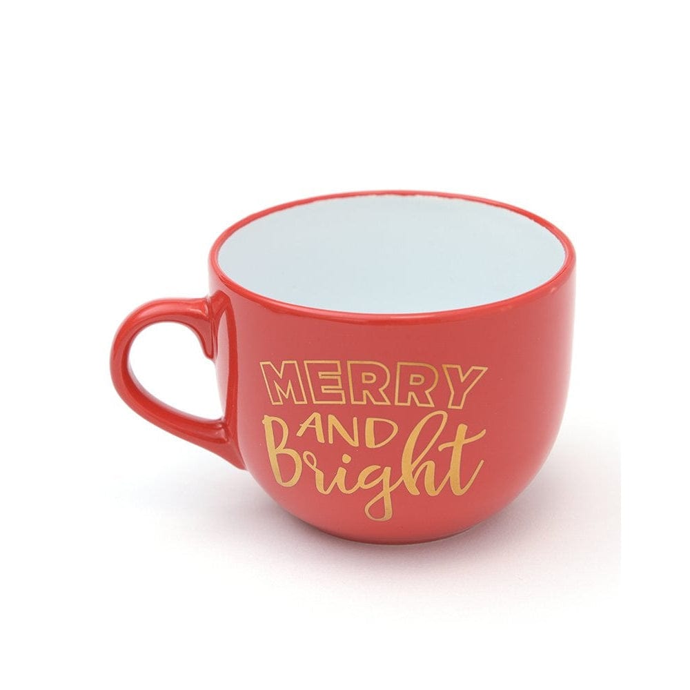 &#39;Merry And Bright&#39; Soup Mug Gartner Studios Drinkware 41607