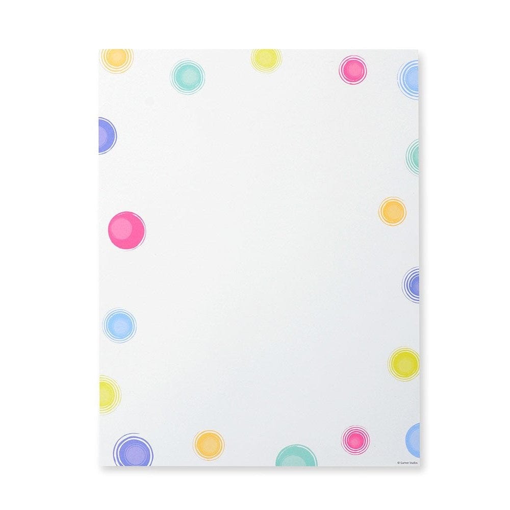 Multi-Color Swirl Dots Stationery Paper - 100 Count Gartner Studios Stationery Paper 70455