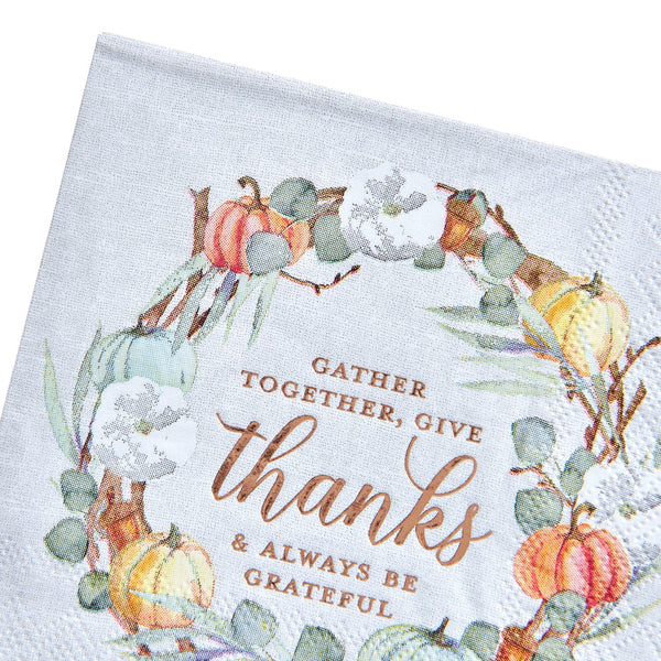 Thanks Thanksgiving Cocktail Napkins Set of 32 Gartner Studios