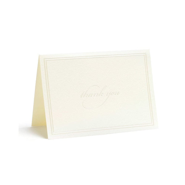 Blank Greeting or Thank You Card Decorated with Yellow Ribbon