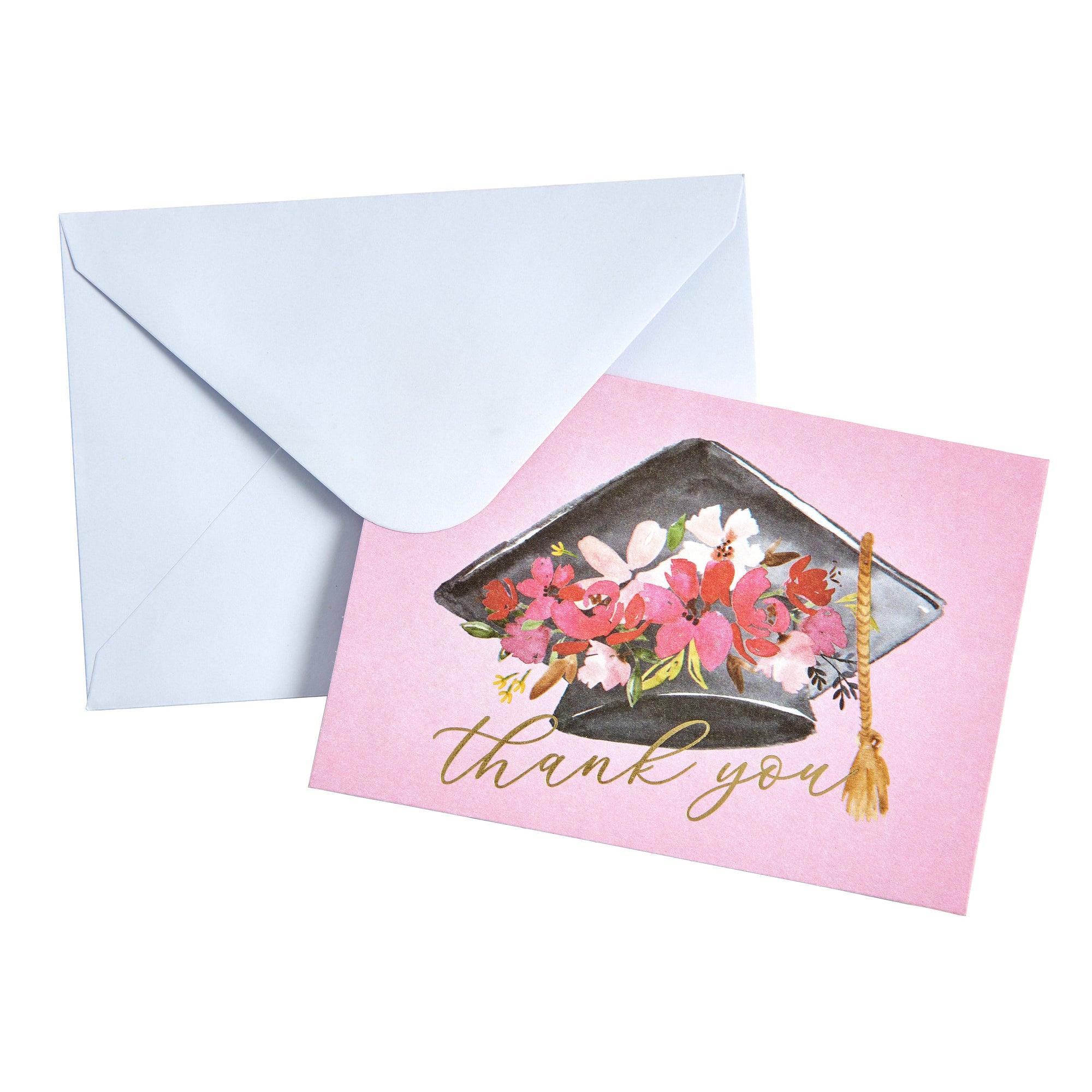 Pink Graduation Floral Thank You Cards Gartner Studios Cards - Thank You 94303