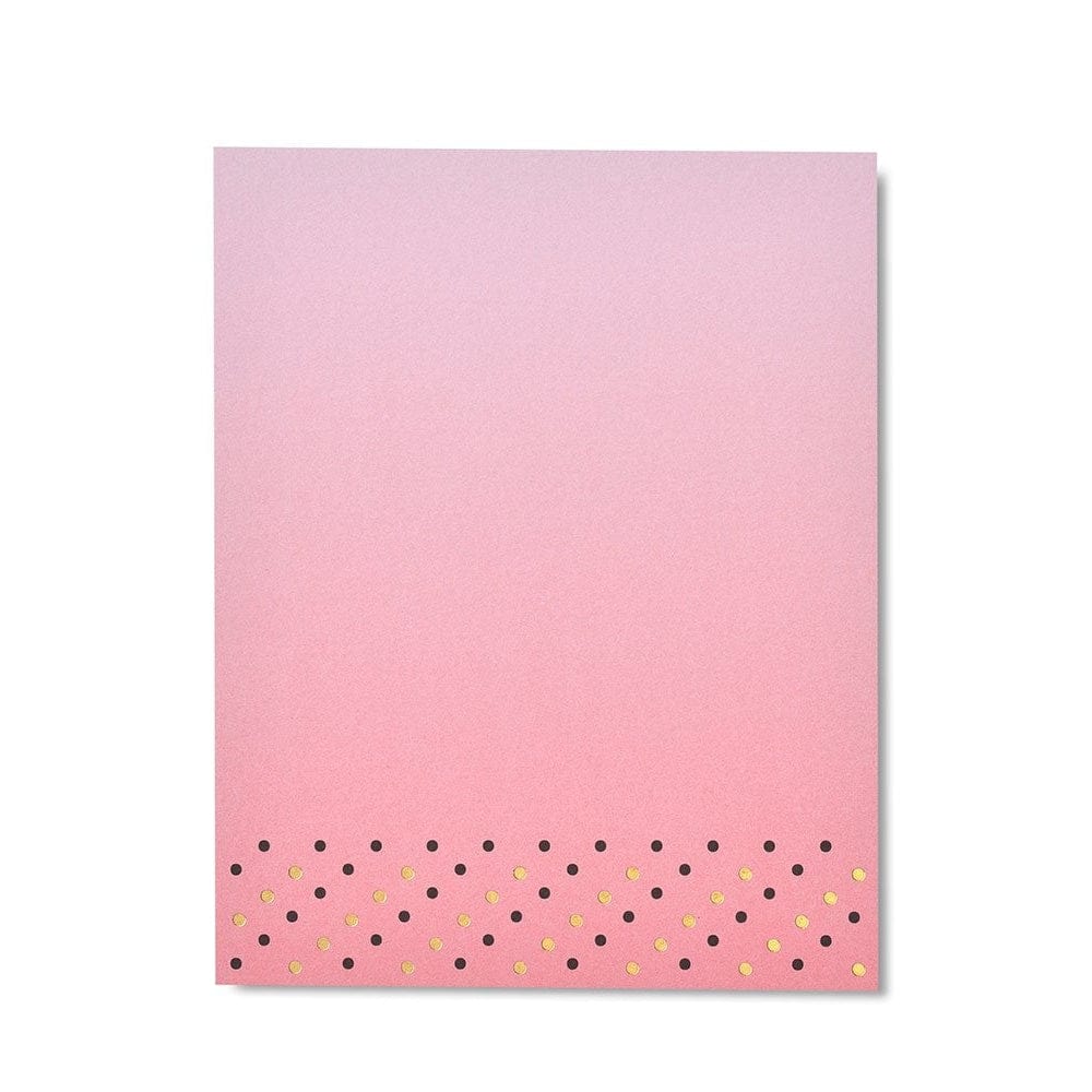 Pink Ombre &amp; Gold Foil Polka Dot Note Cards Gartner Studios Note Cards 27499