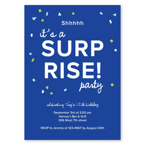 Shhh Surprise Birthday Invitation Blue Gartner Studios Birthday Invitation