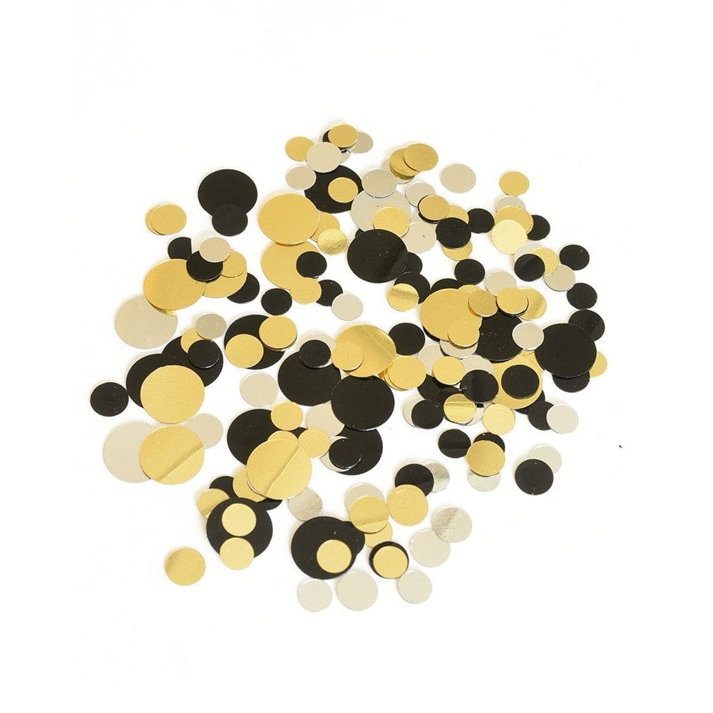 Shiny Gold, Silver & Black Confetti Gartner Studios Decorations 27497