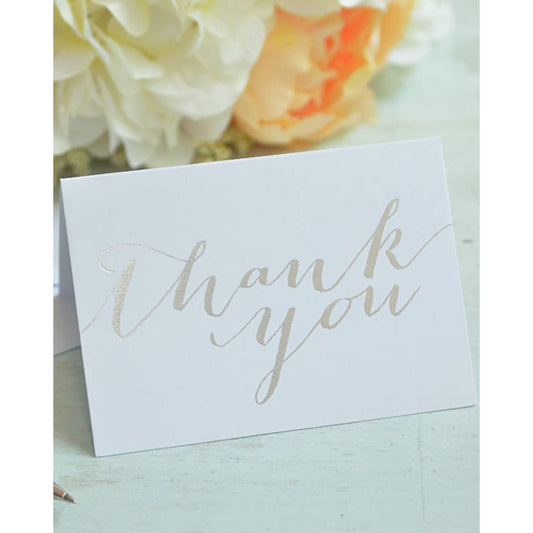 Silver Foil Script Thank You Cards Gartner Studios Cards - Thank You 14269