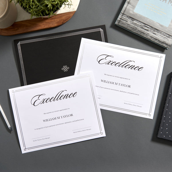 Silver Foil Certificate Paper 15 Count Gartner Studios