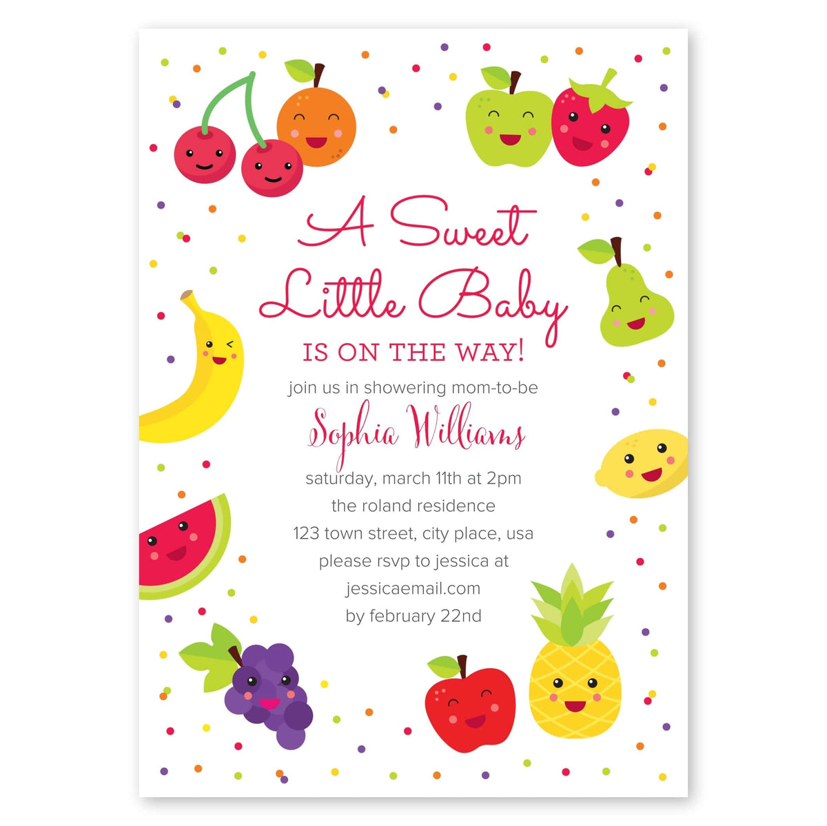 Sweet Little Friends Baby Shower Invitation White Gartner Studios Baby Shower