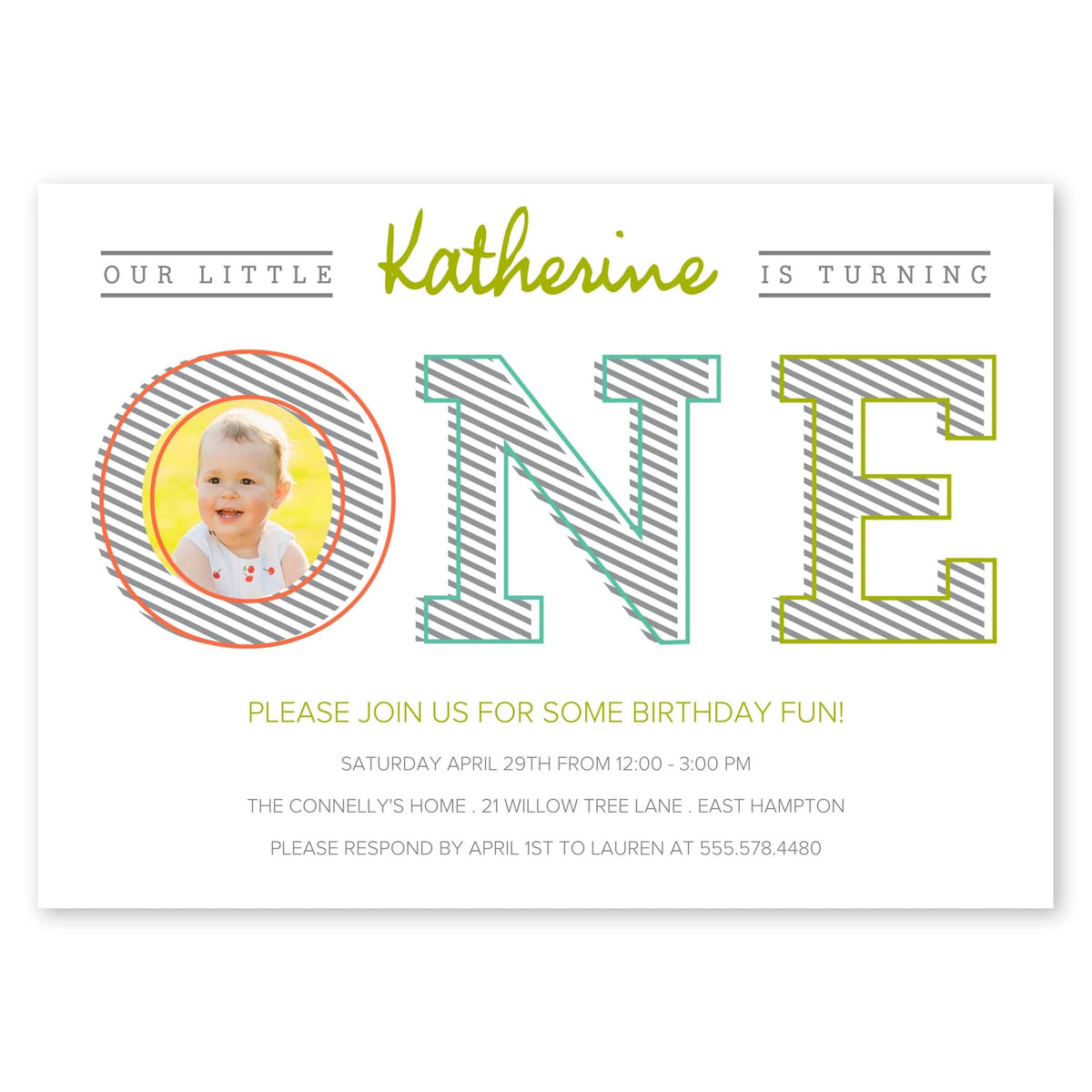 Turning One Birthday Invitation Kelly Green Gartner Studios Birthday Invitation
