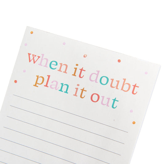 When in Doubt, Plan it Out List Pad Gartner Studios Notebooks 60811