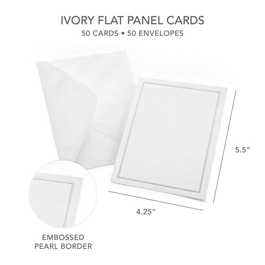 White Pearl Border All Purpose Blank Cards