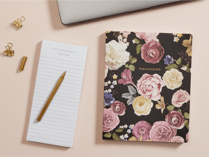 Floral journal and stuff I'm going to do tomorrow listpad | Gartner Studios