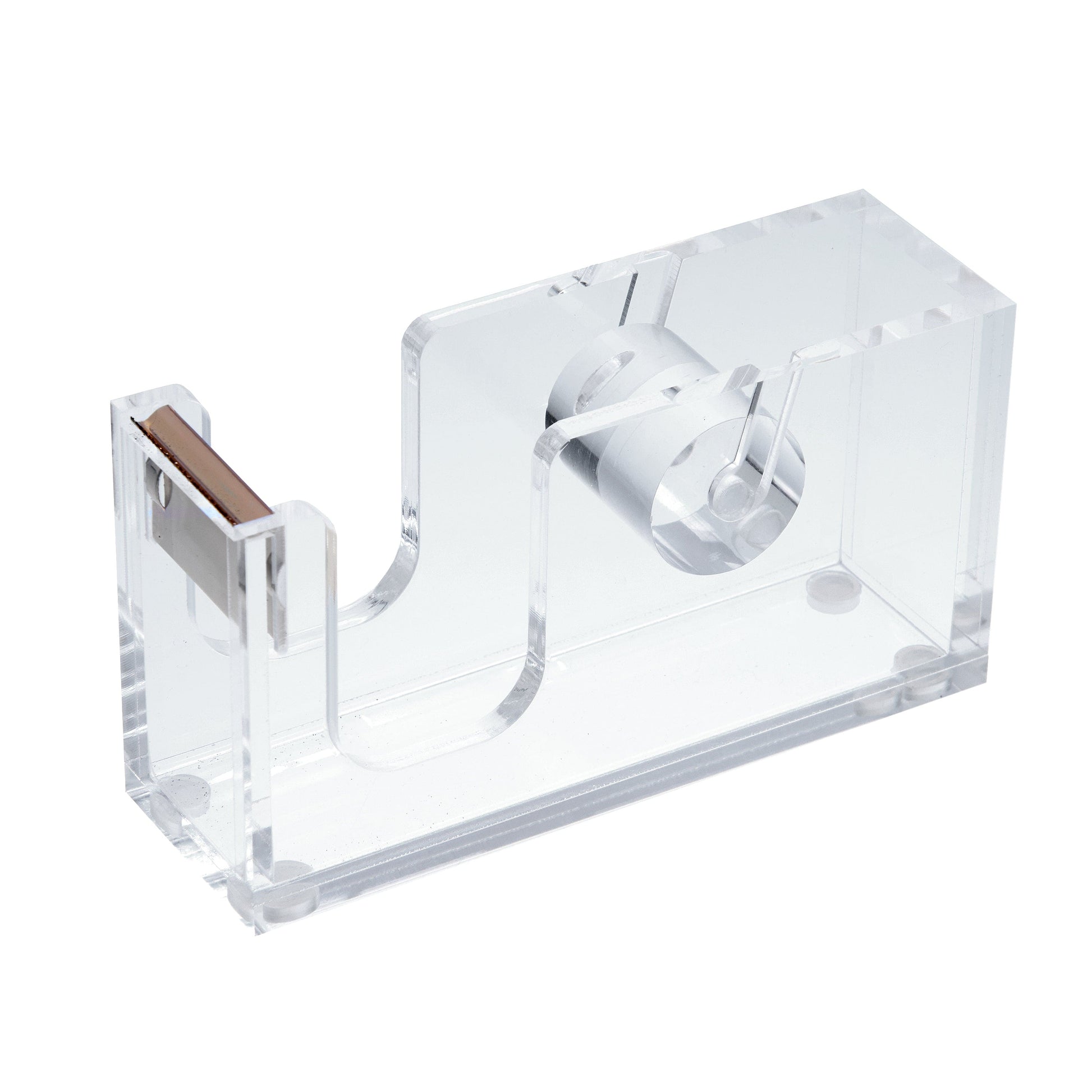 Transparante acryl Plakband Dispenser, Doorzichtige Plakband Dispenser, Tapesnijder, Tapedispensers Desktop-briefpapier, 12x6.5x3.5 cm, ong. 190 g, goud Transparante acryl Plakband Dispenser, Doorzichtige Plakband Dispenser, Tapesnijder, Tapedispensers Desktop-briefpapier, 12x6.5x3.5 cm, ong. 190 g, goud