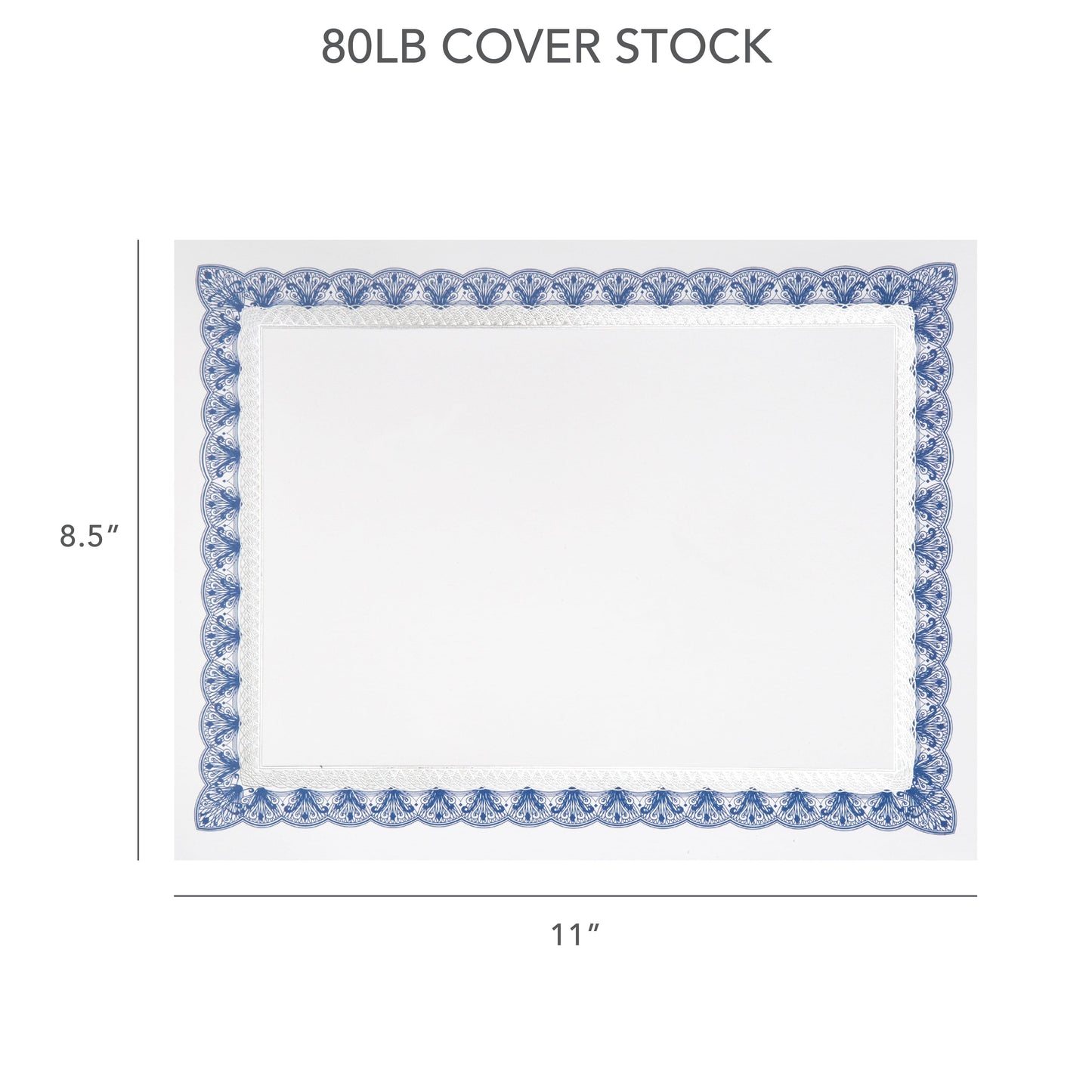 Blue & Silver Foil Certificate Paper - 15 Count Gartner Studios Certificate Paper 36005-S