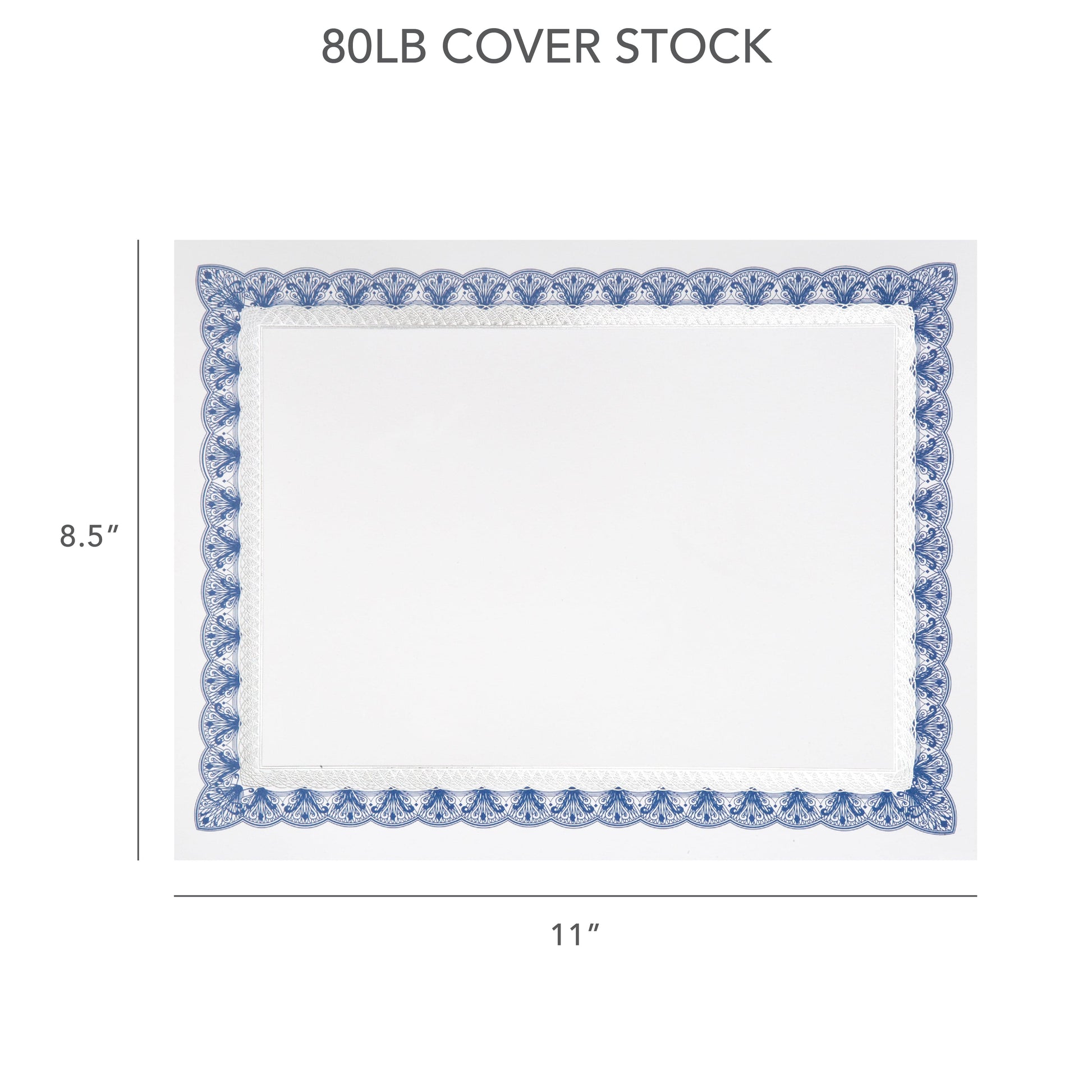 Blue & Silver Foil Certificate Paper - 15 Count Gartner Studios Certificate Paper 36005-S