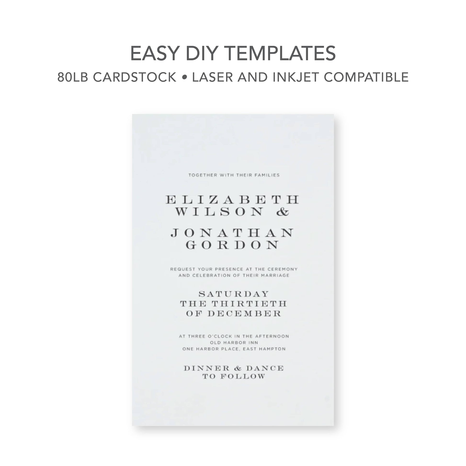 Classic Print At Home Wedding Invitation Kit Gartner Studios Invitations
