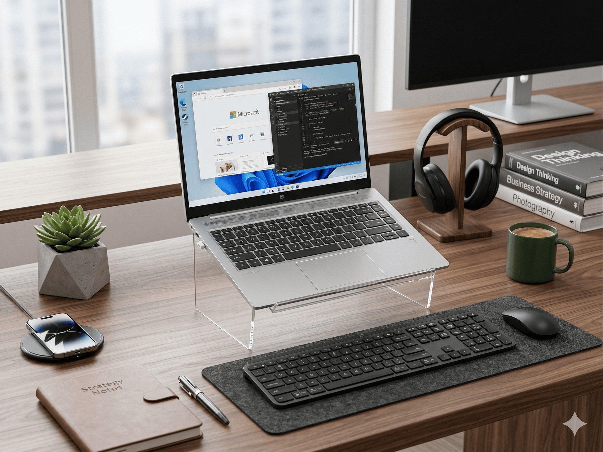 Gartner Studios Premium Acrylic Laptop Riser – Sleek Laptop Desk Stand Gartner Studios Organizer 100257