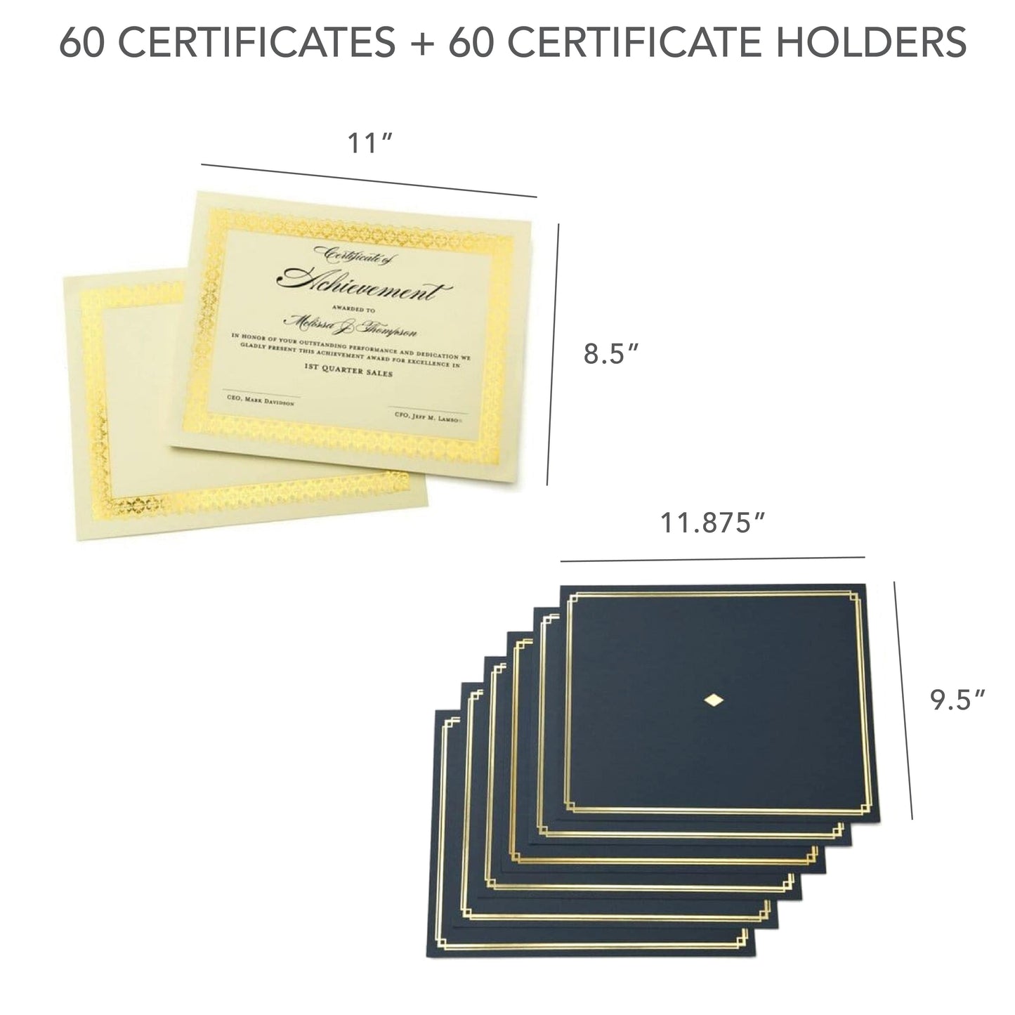 Gold Border Certificate Paper Kit - 60 Count Gartner Studios Certificate Paper 54514
