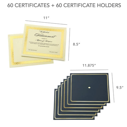 Gold Border Certificate Paper Kit - 60 Count Gartner Studios Certificate Paper 54514