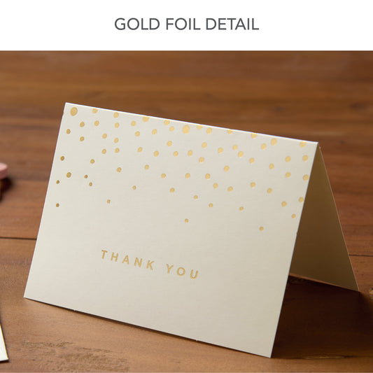 Gold Foil Dot Thank You Cards - 50 Count Gartner Studios Cards - Thank You 13745