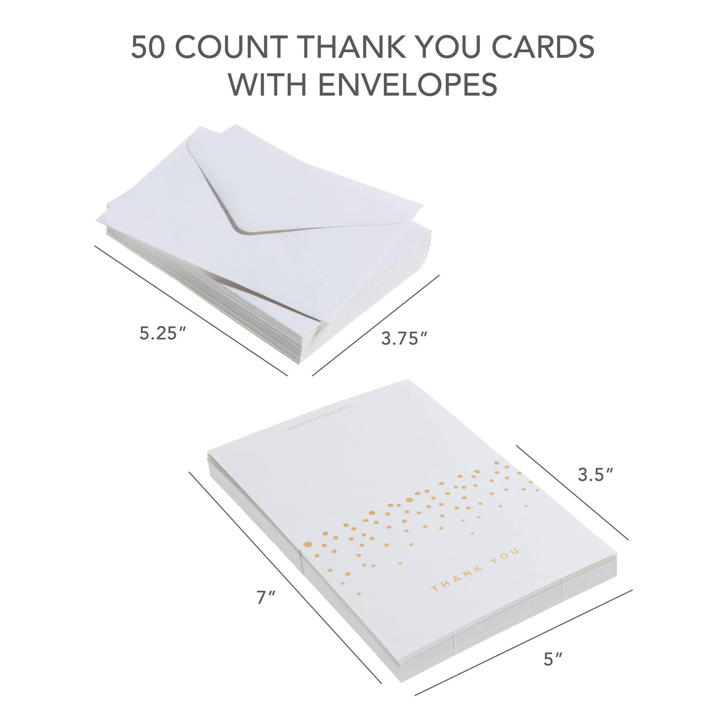 Gold Foil Dot Thank You Cards - 50 Count Gartner Studios Cards - Thank You 13745