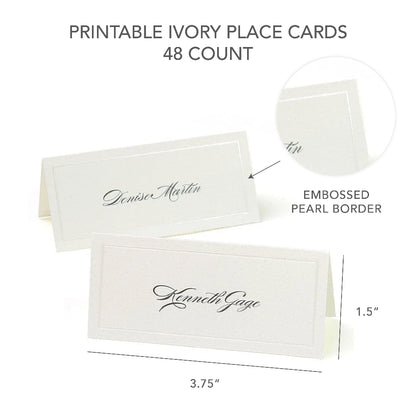 Pearl Border Printable Place Cards Gartner Studios Place Cards