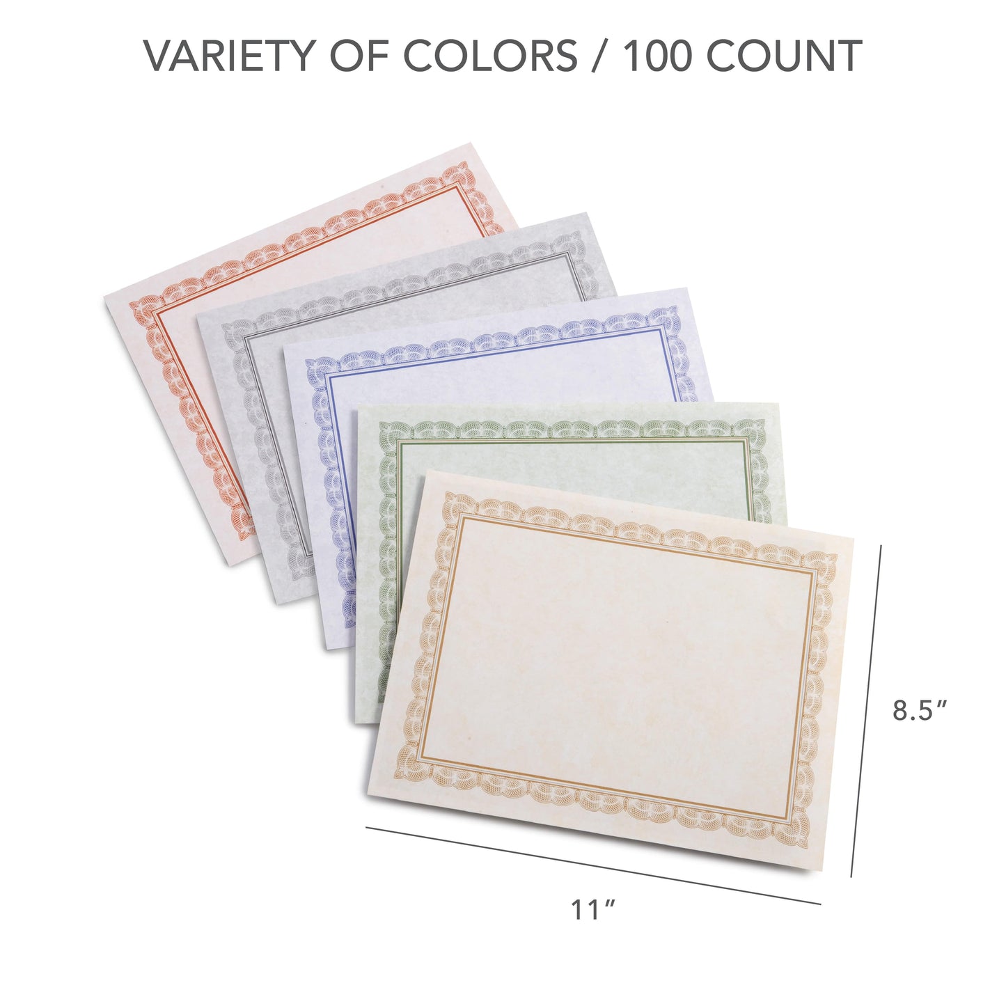 Variety Pack Certificate Paper - 100 Count Gartner Studios Certificate Paper 74933