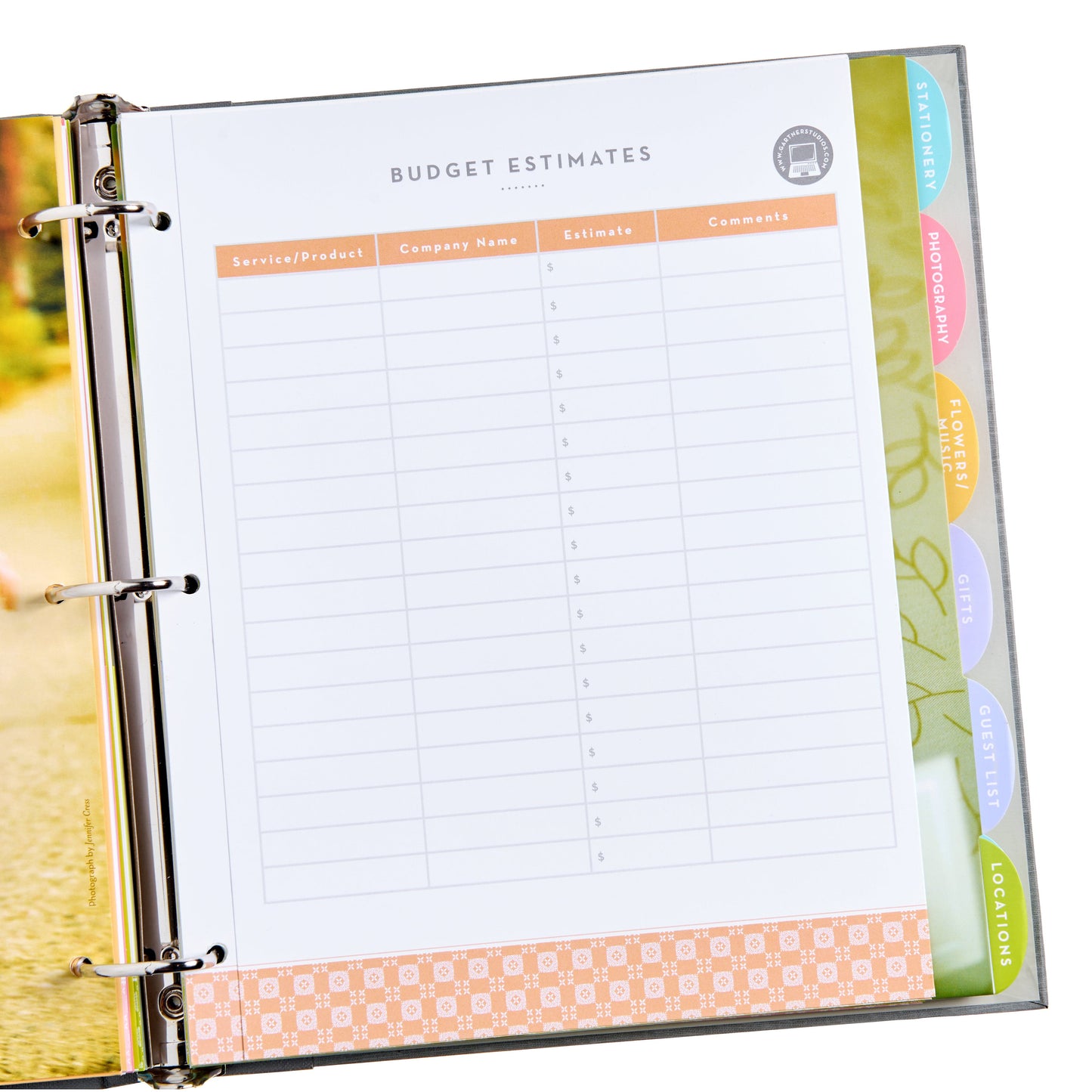 Wedding Planner Organization Book Gartner Studios Accessories 78575