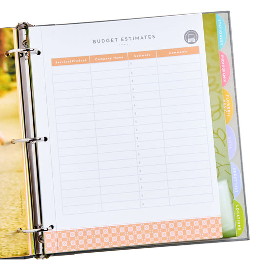 Wedding Planner Organization Book Gartner Studios Accessories 78575